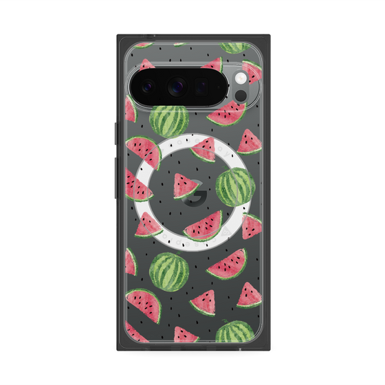 Premium Square Case with Pixelsnap［ Crayon Watermelon ］