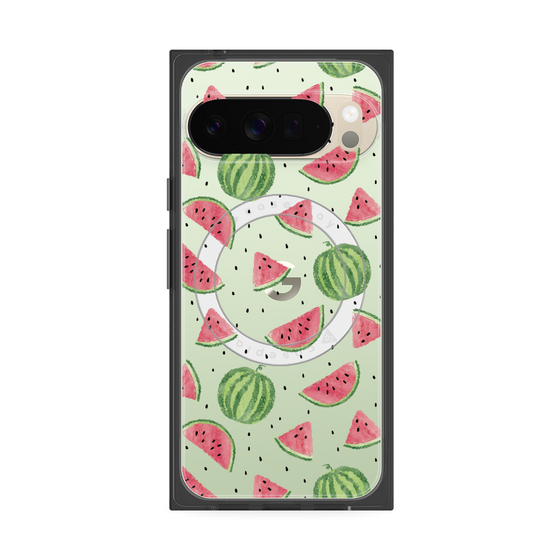 Premium Square Case with Pixelsnap［ Crayon Watermelon ］