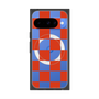 Premium Square Case with Pixelsnap［ Ichimatsu Pattern - Red ］