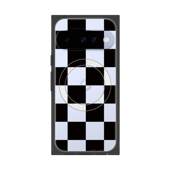Premium Square Case with Pixelsnap［ Ichimatsu Pattern - Black ］