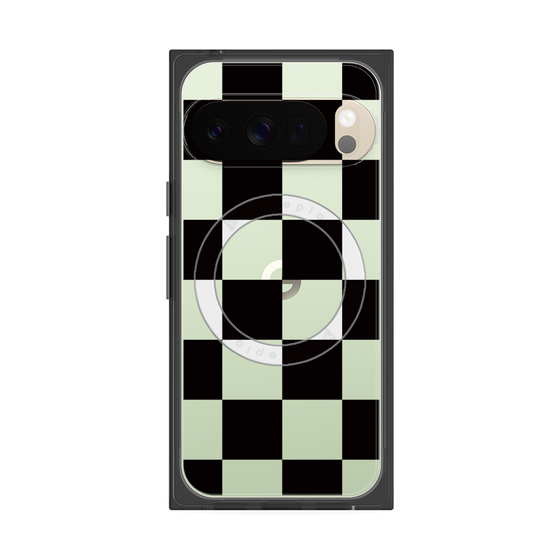 Premium Square Case with Pixelsnap［ Ichimatsu Pattern - Black ］