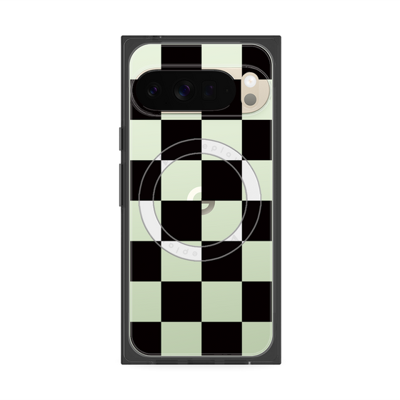 Premium Square Case with Pixelsnap［ Ichimatsu Pattern - Black ］