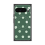 Premium Square Case with Pixelsnap［ Watercolor Dots Retro Color - Green ］