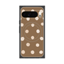 Premium Square Case with Pixelsnap［ Watercolor Dots Retro Color - Brown ］