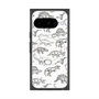 Premium Square Case with Pixelsnap［ Dinosaurs No.2 - White ］
