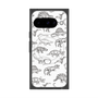 Premium Square Case with Pixelsnap［ Dinosaurs No.2 - White ］