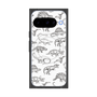 Premium Square Case with Pixelsnap［ Dinosaurs No.2 - White ］