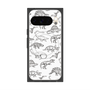 Premium Square Case with Pixelsnap［ Dinosaurs No.2 - White ］
