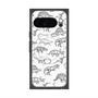 Premium Square Case with Pixelsnap［ Dinosaurs No.2 - White ］