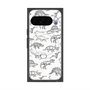 Premium Square Case with Pixelsnap［ Dinosaurs No.2 - White ］