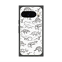 Premium Square Case with Pixelsnap［ Dinosaurs No.2 - White ］