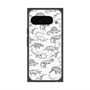 Premium Square Case with Pixelsnap［ Dinosaurs No.2 - White ］