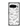 Premium Square Case with Pixelsnap［ Dinosaurs No.2 - White ］