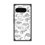 Premium Square Case with Pixelsnap［ Dinosaurs No.2 - White ］
