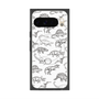 Premium Square Case with Pixelsnap［ Dinosaurs No.2 - White ］