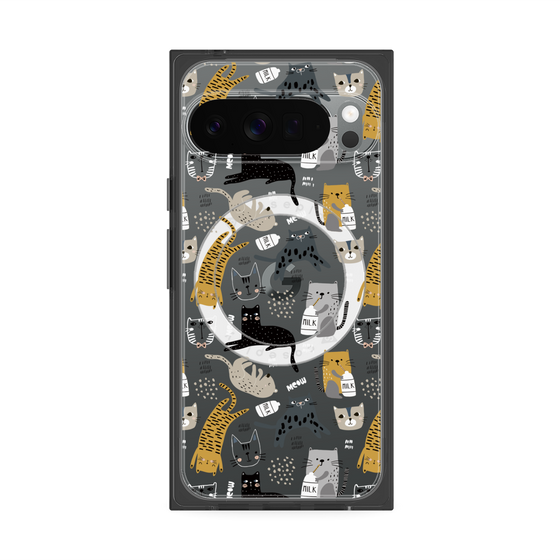 Premium Square Case with Pixelsnap［ Funny Cats - 01 ］