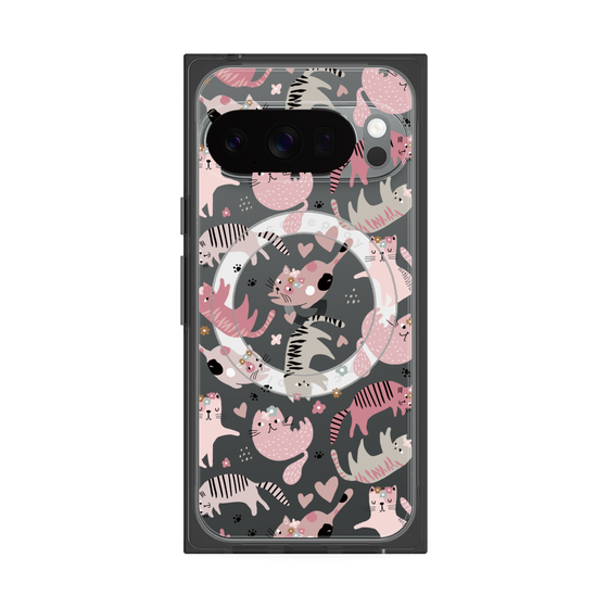 Premium Square Case with Pixelsnap［ Funny Cats - 02 ］