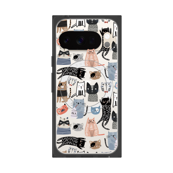 Premium Square Case with Pixelsnap［ Funny Cats - 04 ］