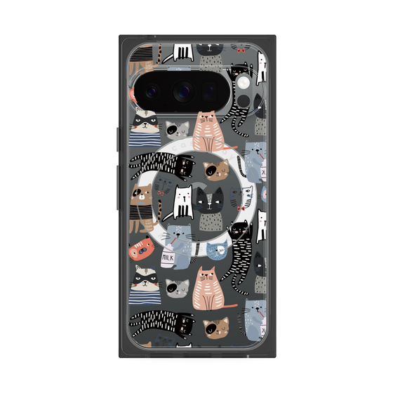 Premium Square Case with Pixelsnap［ Funny Cats - 04 ］