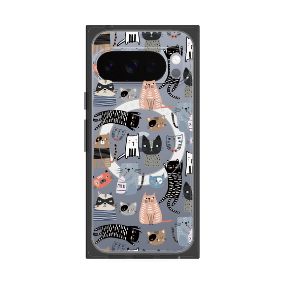 Premium Square Case with Pixelsnap［ Funny Cats - 04 ］