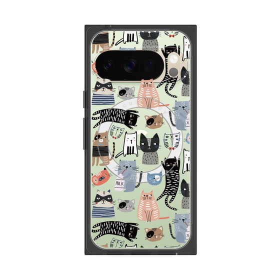 Premium Square Case with Pixelsnap［ Funny Cats - 04 ］