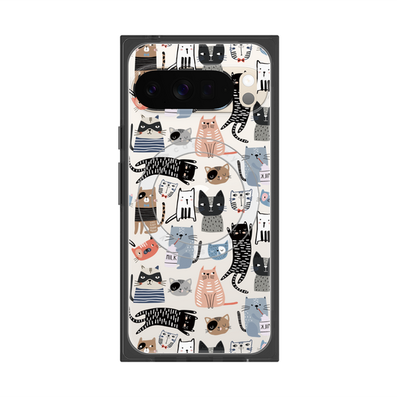 Premium Square Case with Pixelsnap［ Funny Cats - 04 ］