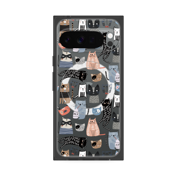 Premium Square Case with Pixelsnap［ Funny Cats - 04 ］