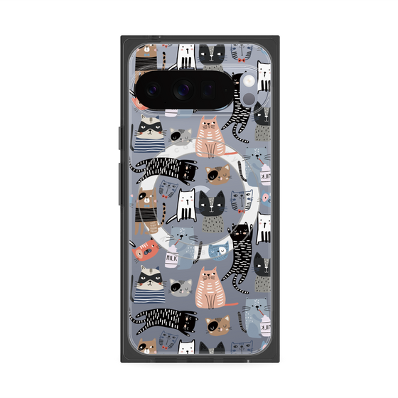 Premium Square Case with Pixelsnap［ Funny Cats - 04 ］