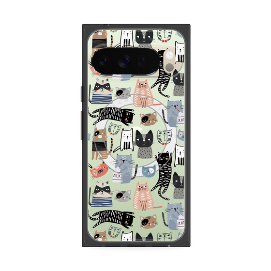 Premium Square Case with Pixelsnap［ Funny Cats - 04 ］