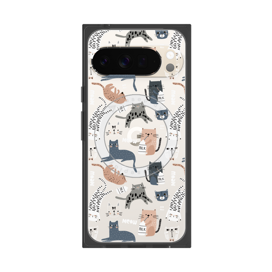Premium Square Case with Pixelsnap［ Funny Cats - 05 ］