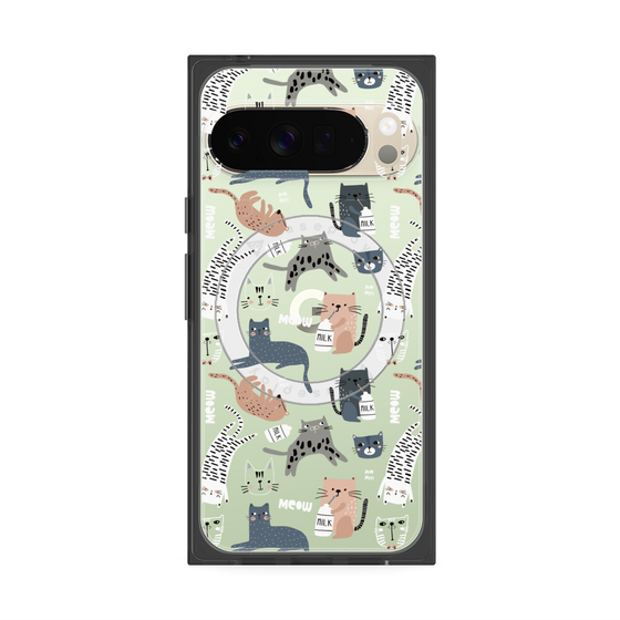Premium Square Case with Pixelsnap［ Funny Cats - 05 ］