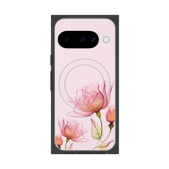 Premium Square Case with Pixelsnap［ Natural Flower - Pink ］