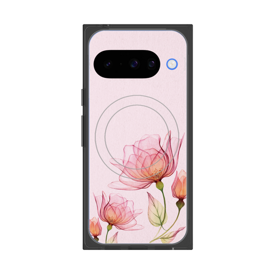 Premium Square Case with Pixelsnap［ Natural Flower - Pink ］