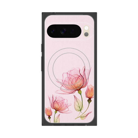 Premium Square Case with Pixelsnap［ Natural Flower - Pink ］
