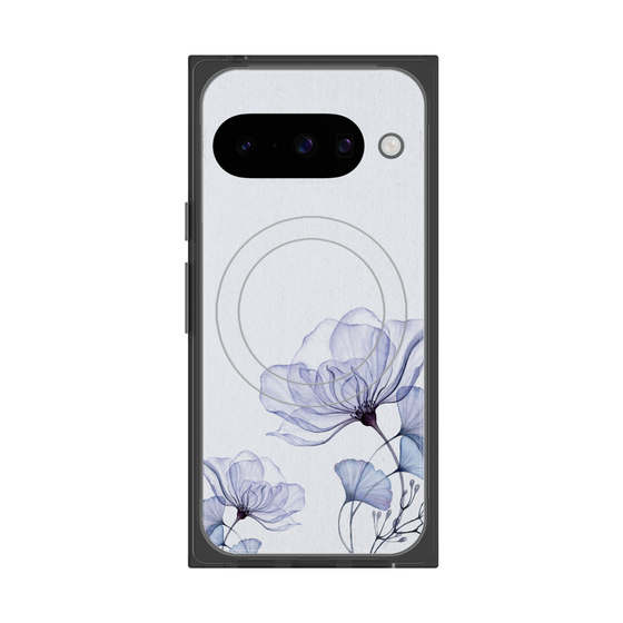 Premium Square Case with Pixelsnap［ Natural Flower - blue ］