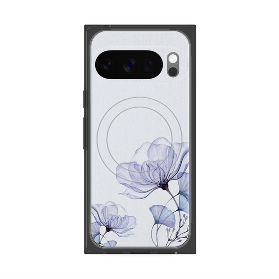 Premium Square Case with Pixelsnap［ Natural Flower - blue ］