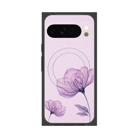 Premium Square Case with Pixelsnap［ Natural Flower - Purple ］