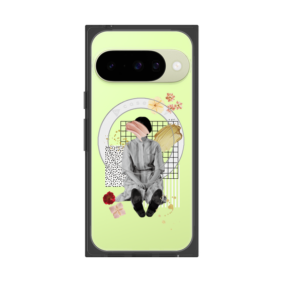 Premium Square Case with Pixelsnap［ Spring Picnic with Flowers ］