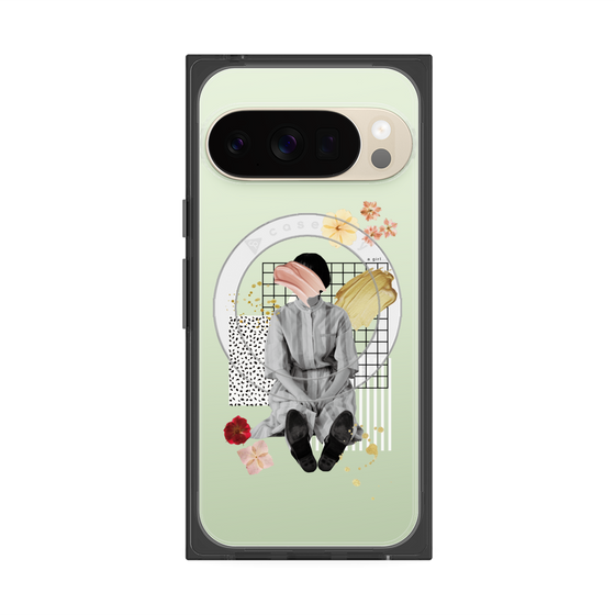 Premium Square Case with Pixelsnap［ Spring Picnic with Flowers ］