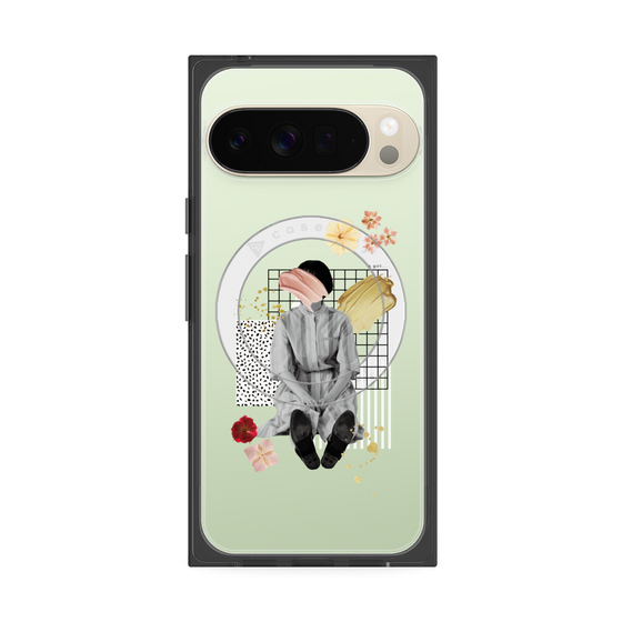 Premium Square Case with Pixelsnap［ Spring Picnic with Flowers ］