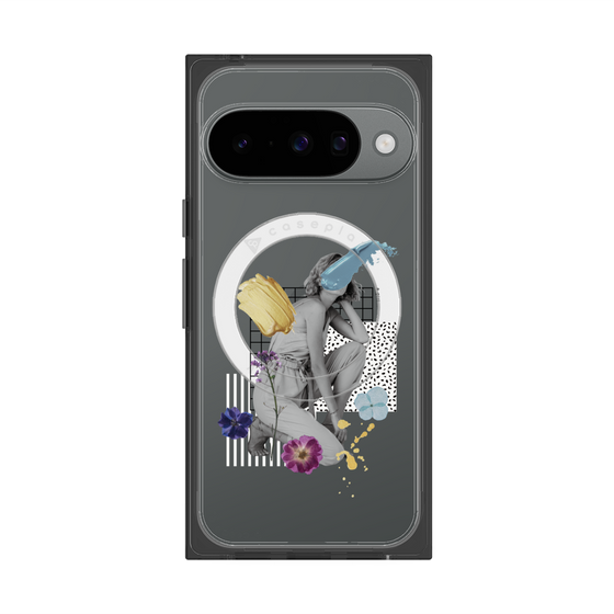 Premium Square Case with Pixelsnap［ Cool and languid Dull blue ］