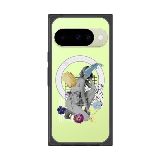 Premium Square Case with Pixelsnap［ Cool and languid Dull blue ］