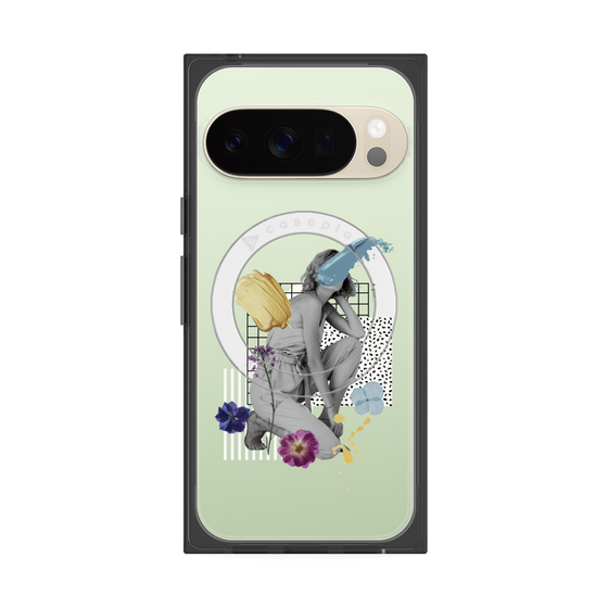 Premium Square Case with Pixelsnap［ Cool and languid Dull blue ］