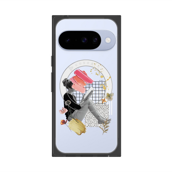 Premium Square Case with Pixelsnap［ Reading by the window ］