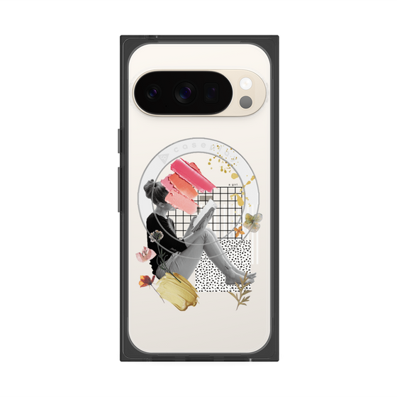 Premium Square Case with Pixelsnap［ Reading by the window ］