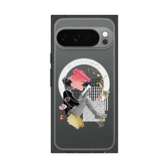 Premium Square Case with Pixelsnap［ Reading by the window ］