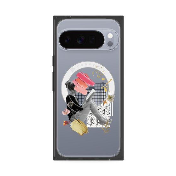 Premium Square Case with Pixelsnap［ Reading by the window ］