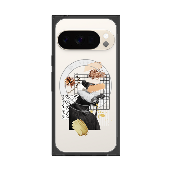 Premium Square Case with Pixelsnap［ Artistic Fall in Beige ］