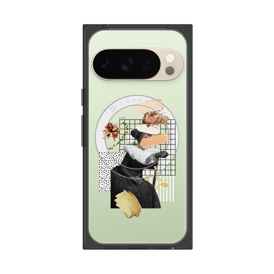 Premium Square Case with Pixelsnap［ Artistic Fall in Beige ］