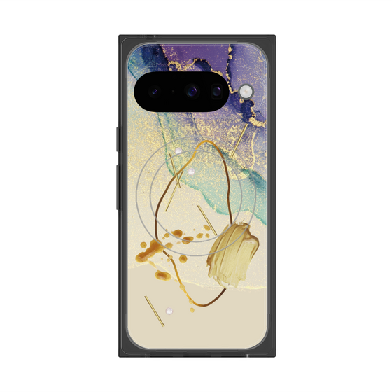 Premium Square Case with Pixelsnap［ Marble Nuance Painting Purple ］